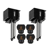 2-Pack for Bambu Lab A1 A1 Mini Hotend Kit 0.4mm - Hardened Steel Nozzle with Magnetic Quick-Swap & All-Metal Heat Break, 300°C High Temp, Includes 4 Silicone Socks & A1/A1 Mini Nozzle Wipers