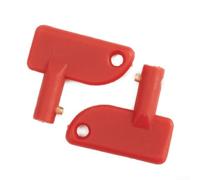 2 Pack for battery Isolator Switch Keys - Red Master Kill Switch Spares for Auto Marine Truck - ABS Plastic 47mm Ignition Key