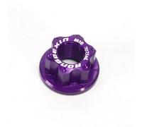2 Pack For Bicycle Rear Wheel Axle Track Nuts M10x1.0 Aluminium Alloy Hub Nuts for Kids For Bike Vintage Traditional Cycling Replacement Parts Coloured(W/Logo Purple)