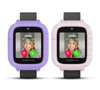 2-Pack for Cosmo JrTrack 5 Kids Smartwatch Edge Protector Case, Drop-Proof Hard Bumper Screen Protector Cover for JrTrack 5 Watch Accessories, Without Screen (Pink+Purple)