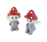 2 Pack for Elf Statues Glow in the Dark Resin Garden Decor Figurines