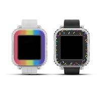 2-Pack for Gabb Watch 3e/3 Bumper Protection Case, Cute Funny Gabb 3e/3 Edge Protector Skin, Kids SmartWatch Style/DropProof Accessories (Without Screen, Rainbow+Donut)