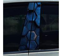 2-pack For Honeycomb-design Car B-pillar Decal Sticker for Vehicle Door Post Decoration Pet Material 50 Cm X 25 Cm Fit for Cars and Suvs(B)