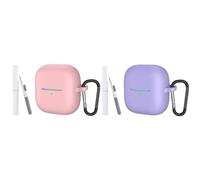 2-Pack for Huawei Freeclip 2 Case Cover,Soft Silicone Case Protective Case Cover with Carabiner and Cleaning Kit (B (Pack of 2))