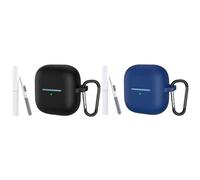 2-Pack for Huawei Freeclip 2 Case Cover,Soft Silicone Case Protective Case Cover with Carabiner and Cleaning Kit (F (Pack of 2))