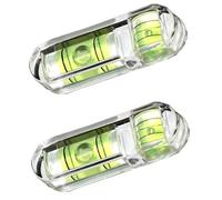 2-Pack for Precision PTZ T-Shape Spirit Level - Green and Yellow Acrylic Bubble Level for Camera Mounts, Photo Frames, Office Desks and Mechanical Alignment