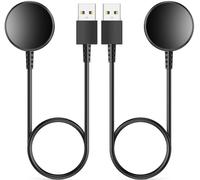 2-Pack for Samsung Watch Charger Compatible with Galaxy Watch 8/8 Classic/8 Ultra/7/6/6 Classic/5/5 Pro/4/4 Classic/3/Active Ultra/FE Galaxy Charger USB Magnetic Charging-3.3ft/1m