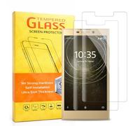 2 Pack For Sony Xperia L2 Tempered Glass Screen Protector 9H Hardness, Anti-Scratch, Anti-Bubble, Case Friendly
