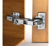 2 Pack Frameless Full Overlay 175 Degree Soft Close Lazy Susan Hinges, Clip ON Plate, Chibery Multi-Pivot Concealed Hardware for Corner Kitchen Cabinet, Cupboard Folded, Folden Door, Closets