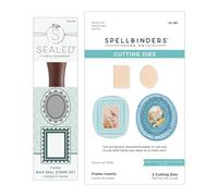 2 Pack Frames Wax Seal Stamps & Dies Bundle from The Holiday Magic Collection