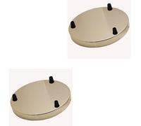2 Pack French Gold Ceiling Rose 3 Outlet 200mm Metal Round Light Fitting Base for Pendant Lamp Holder Modern Ceiling Fixture Plate Canopy Ideal for Stylish Home Lighting and Decorative Hanging Light