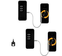 2 Pack Fridge Lock Combination, NewBinn Adhesive Refrigerator Lock Combo for Children Kids, Child Safety Window Restrictor Locks with Password for Freezer Drawer Cabinet