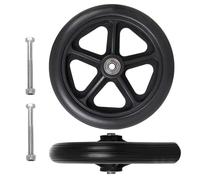 2 Pack Front Wheelchair Wheels Solid Replacement Anti-Slip Rubber 6 7 8 Inch Caster Anti-Wear Non-Slip for Manual Wheelchairs Rollators Walkers)