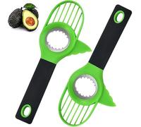 2 Pack Fruit and Vegetable Knives Avocado Knife 3 in 1 Avocado Paring Knife/Peeler/Suitable for Kitchen