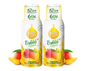 2 Pack - FruttaMax Mango Syrup | Less Sugar | 60% Real Fruit Concentrate | Suitable for soda Machine 2x500ml