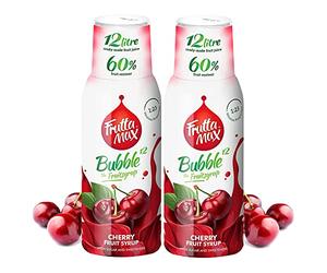 2 Pack - FruttaMax Sour Cherry Syrup | Less Sugar | 60% Real Fruit Concentrate | Suitable for soda Machine 2x500ml