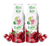 2 Pack - FruttaMax Sugar-Free Sour Cherry Syrup ? 60% Real Fruit | Low-Calorie Drink Syrup for Soda Makers, Cocktails & Desserts ? 2x500ml