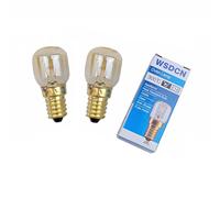 2 Pack, Fulfilled by Amazon, WSDCN E14 T25 25W 120V 120 Volt 125V 110V~130V Oven Light Bulb Heat Resistant Bulb 300'C