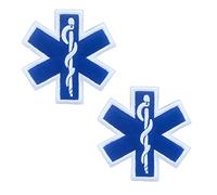 2 Pack Full Embroidered Emergency Medical Technician Paramedic Medic Cross Patch - Perfect for First Aid Pouch, EMT, EMS, Trauma, Medical, Paramedic, First Response Rescue Kit, Tactical Activities
