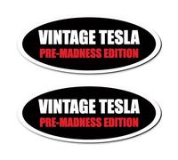 2 Pack Funny Anti Elon Vintage Pre Madness Edition Bumper Sticker-Elon Musk Tesla Car Decals Stickers ! I Bought This Before Elon Went Crazy Vinyl Decal (Ellipse)