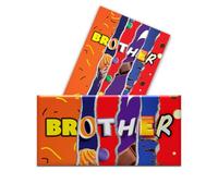 2-Pack Funny Brother Chocolate Bar Wrappers - Novelty Joke Gift for Him - Rude Sibling Gag Present - Hilarious Birthday or Christmas Secret Santa Stocking Filler (Wrappers Only)
