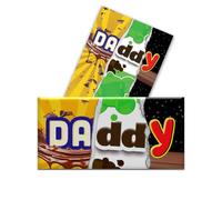 2-Pack Funny Daddy Chocolate Bar Wrappers - Novelty Joke Gift for Dad - Father’s Day Hilarious 30th 40th 50th 60th Birthday or Christmas Secret Santa Stocking Filler Gift (Wrappers Only)