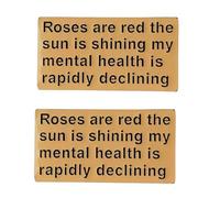 2 Pack Funny Mental Health Pins - Roses Are Red The Sun Is Shining Enamel Lapel Badges, Dark Humor Sarcastic Accessories for Backpack, Jacket, Hat