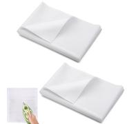 2-Pack Fusible Fleece Fabric 100x200cm Non-Woven Single-Sided Iron-On Interfacing Medium Weight for Sewing Quilting Embroidery Bags and Craft Projects