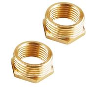 2 PACK G1/2 Female to GHT 3/4 Male Hose Adapter Brass Threaded Pipe Fitting Hose Connector Hose Coupler Water Hose Adapter Garden Hose Swivel