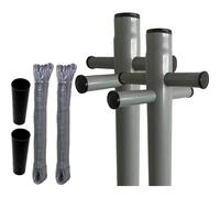 2 Pack Galvanised Clothes Line Posts | Heavy Duty Garden Poles