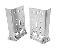2 Pack Garage Door Bottom Lifting Brackets Without Fasteners and 7/16-Inch Stem, Residential Bottom Roller Brackets for Garage Door Fixture