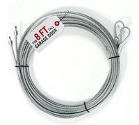 2 Pack Garage Door Cables Torsion Spring Wire 9.6 FT, Replacement Cable Wire, Garage Door Replacement Parts