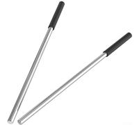 2-Pack Garage Door Torsion Spring Winding For Bars - /2 inch Diameter × 17.2 inches Long, Heavy-Duty Galvanized 45# Steel with Non-Slip Rubber(Black)