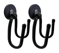 2 Pack Garage Magnetic Hooks Heavy Duty, Utility Magnet Storage Hooks,Garage Hanger&Organizer for Organizing Power Tools,Rake,Ropes,Pool Skimmer Net,Garden Tools,Pool Tools and More Equipment