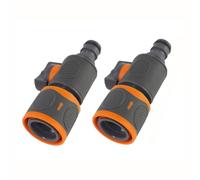 2 Pack Garden Hose Connector with Shut Off Valve,Quick Release Hosepipe Fittings with Adjustable Water Flow,in-Line Valve for 1/2" Tap, Heavy Duty Hose Coupler
