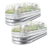 2 Pack Garden Mesh Covers for Raised Beds Fine Mesh Plant Netting Adjustable Drawstring Protective White Cover 130x70x45cm Shields Vegetables Fruits Flowers from Birds Insects Weather(130 * 80 * 55)