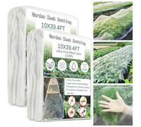 2 Pack Garden Netting 10x39.4Ft Ultra Fine Mesh Insect Netting for Garden Protection,Reusable Barrier Protection Mesh Plants Cover for Protect Vegetables Plants Fruits Flowers Crops from Animals