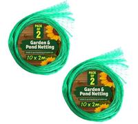 2 Pack Garden Netting 2m x 10m Heavy Duty Garden Mesh for Plants, Fruit, Veg & Pond Protection Netting Cover, Bird & Cat Proof Fine Mesh Garden Fence Net, Garden Accessories - Sold by ANGIX