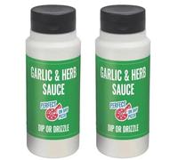 2 Pack Garlic and Herb Sauce, Great for Pizza, Kebabs, Burgers, Fries, Salad, Sandwiches, 1 Litre Bottles, Creamy Delicious Sauce