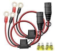 2 Pack GC002 X-Connect for NOCO Battery Charger Accessories,M6 XL Eyelet Terminal,Smart Batteries Trickle Charger Cable -Z Black red