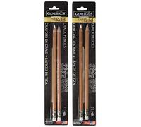 2-Pack - General Pencil Gen-4414-2BP 2 Pencils/Pack Multi-Pastel Chalk Pencils, White