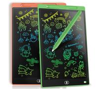 [2 Pack] Genialba 10 Inch LCD Writing Board, Colourful LCD Writing Tablet, Electronic Graphic Tablet for Children's Games (Green&Orange)