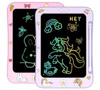 [2 Pack] Genialba LCD Writing Tablet for Kids, Colorful Screen Drawing Board for 3-7 Year Old Boys & Girls - Educational Toys for Birthday & Christmas (Unicorn&Rabbit)