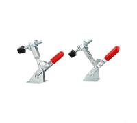 2 Pack Gh-101a Quick Release For Toggle Clamp With Vertical Action For Woodworking Jigs And Workshop Fixtures Galvanized Iron Holding Tool With 50kg Capacity And Adjustable Rubber Tips Silver Finish