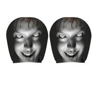 2 Pack Ghost Face Headrest Covers,Scary Headrest Covers for Halloween，D