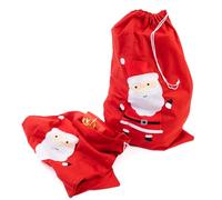 2 Pack Giant-Size Santa Felt Sacks | Extra-Large Drawstring Gift Bags | Reusable Red Present Bags for Kids | Durable Felt Material | 88×60cm Jumbo Size