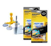 2 Pack Glamified Windscreen Repair Kit, Car Windscreen Crack Repair Kit for Fix Auto Windscreen Glass Cracks/Scratch/Chips/Nicks/Half-Moon/Star-Shaped/Bulls-Eye