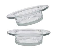 2 Pack Glass Heating Dish Set Aromatherapies Melt Tray Essential Oil Warmer Burners Replacement Bowls Glass Aromatherapies Tray For Warmer