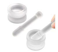 2 Pack Glass Mortar and Pestle Sets, Mini Glass Mortar for Pill, Garlic, Powder & herbers spices, Small Pestle and Masher for Apothecary Products