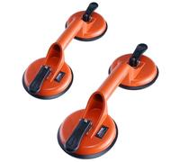 2 Pack Glass Suction Cups Heavy Duty Aluminum Vacuum Plate Handle Glass Suckers to Lift Large Glass Floor Gap Fixer Tile Suction Cup Lifter Extractor for Lifting Dent Puller-100kg Lifting Capacity-R